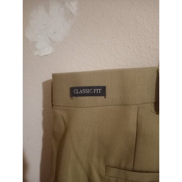 New JOSEPH & FEISS Men's Size 50 Classic Fit Pleated 100% Wool Dress Pants Brown - Picture 6 of 10